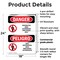 Signmission Restricted Area Authorized Employees Only Danger Sign, Plastic, 18in W x 24in L, 2PK OS-2PACK-DS-P-1824-VS-1548 - alternate 6